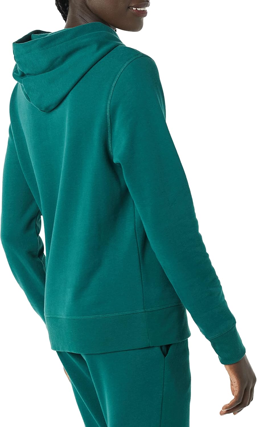 womens French Terry Fleece Pullover Hoodie - Image 2