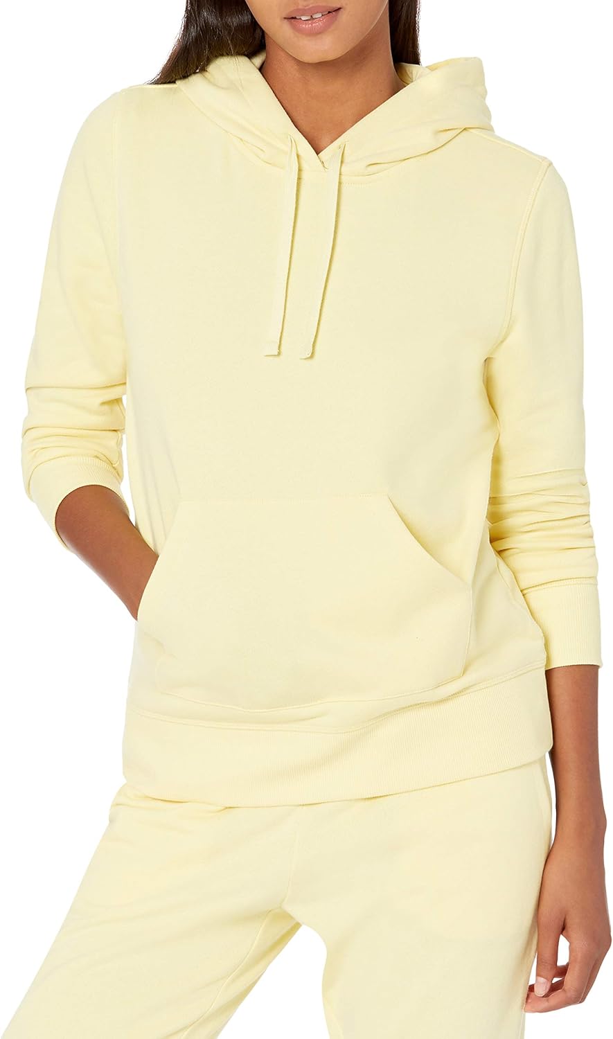 womens French Terry Fleece Pullover Hoodie