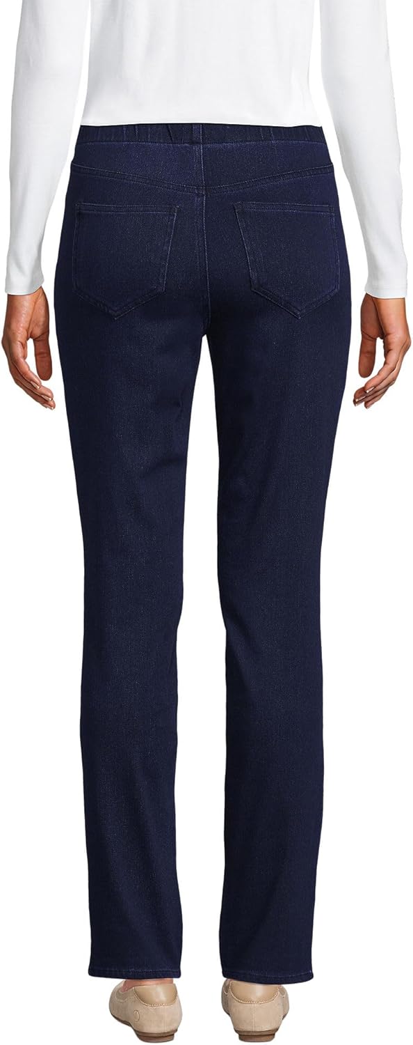 Women's Starfish High Rise Knit Denim Straight Jeans - Image 2